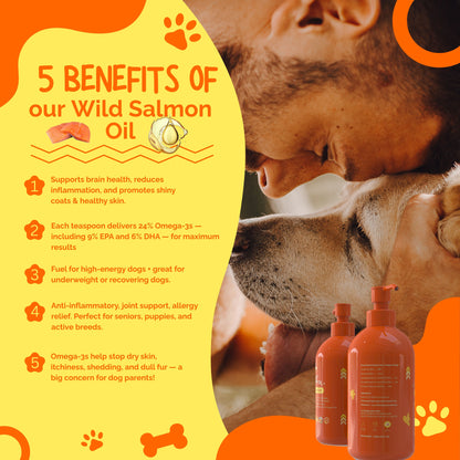Dog Salmon Oil | Wild Salmon Oil Formula with Omega-3s